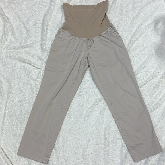 Oh Baby by Motherhood Tan Straight Leg Pants - Picture 2 of 6